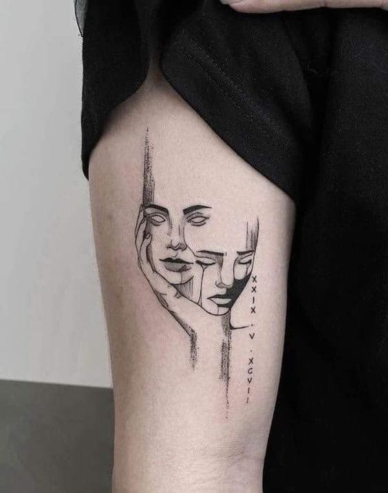 Leg Portraits Tattoos