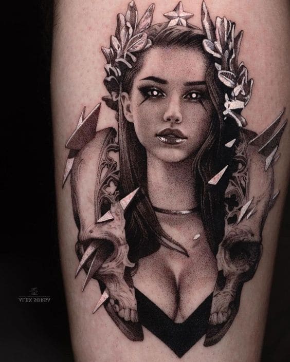 Leg Portraits Tattoos