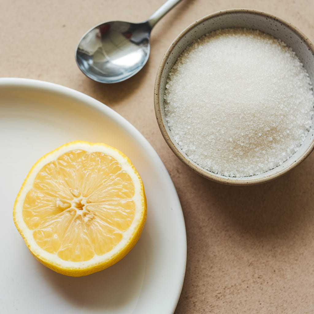 Lemon Slice Scrub for Toenail Exfoliation