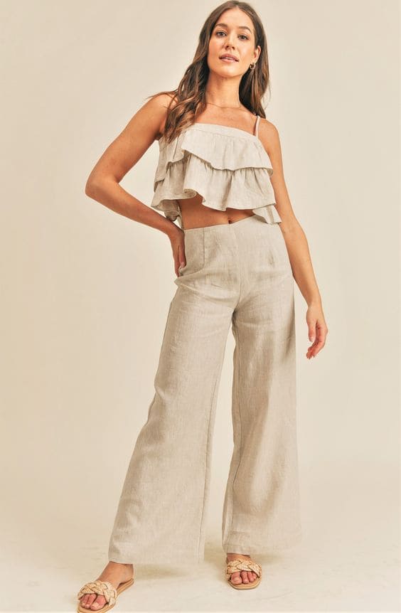 Linen Matching Set Pants