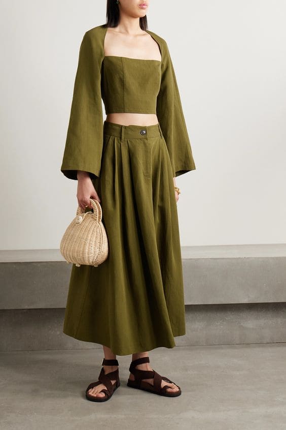 Linen Matching Set Skirts