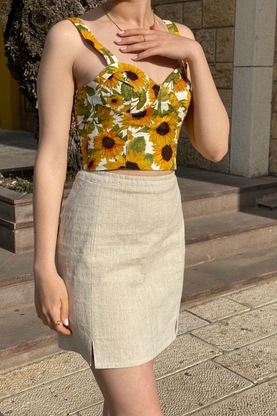 Linen Skirt Outfits