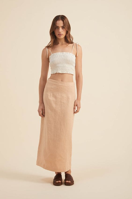 Linen Skirt Outfits