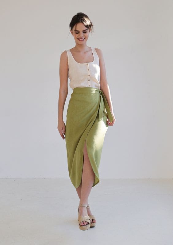 Linen Skirt Outfits