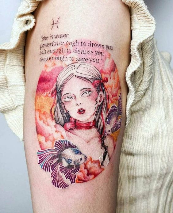 Loud Pisces Tattoo Designs