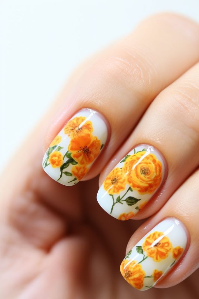 Marigold Theme Nails