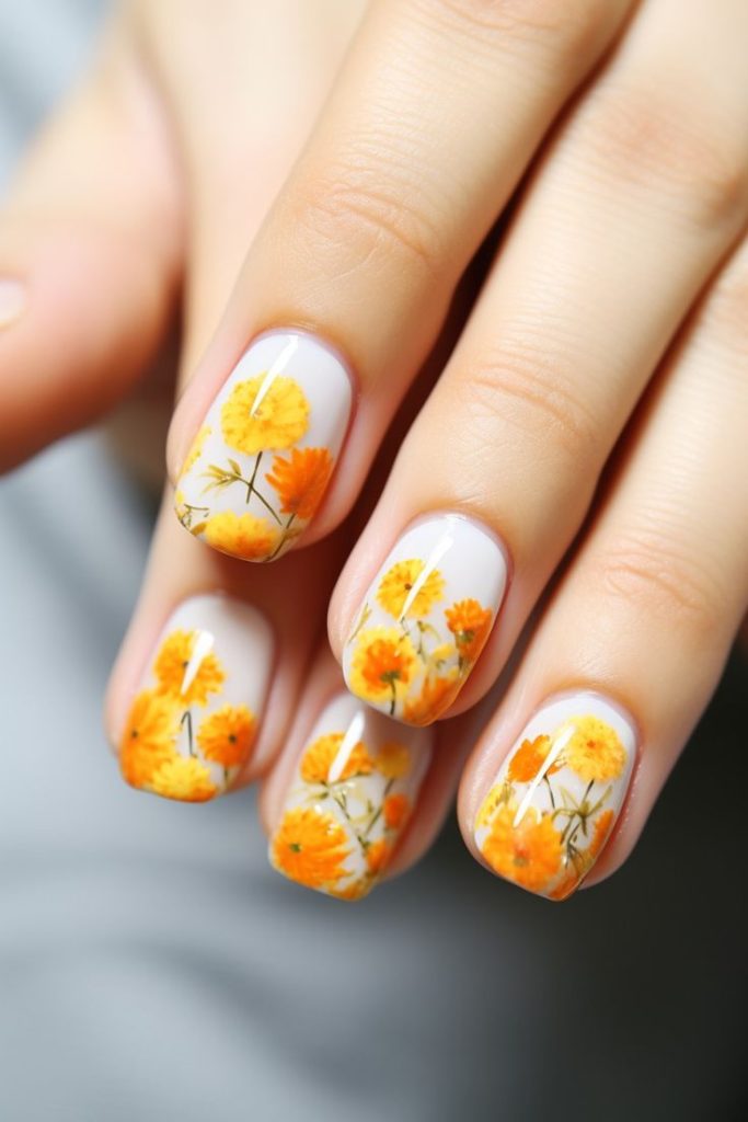 Marigold Theme Nails