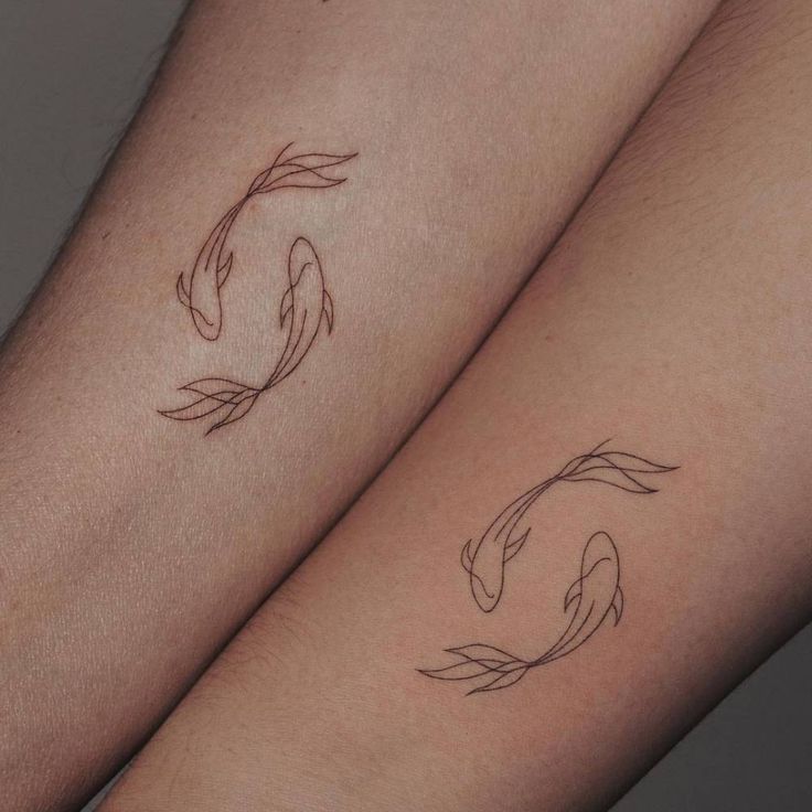Matching Pisces Tattoo Set