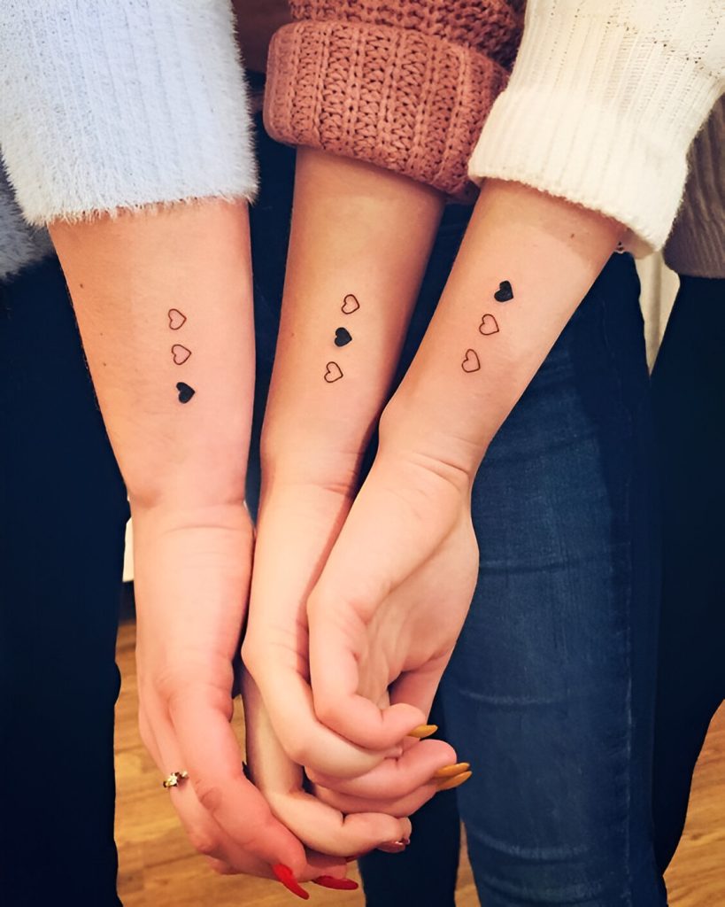 Mini Heart Tattoos