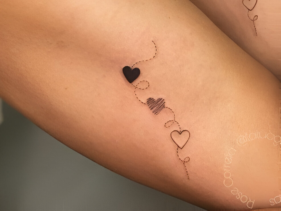Mini Heart Tattoos