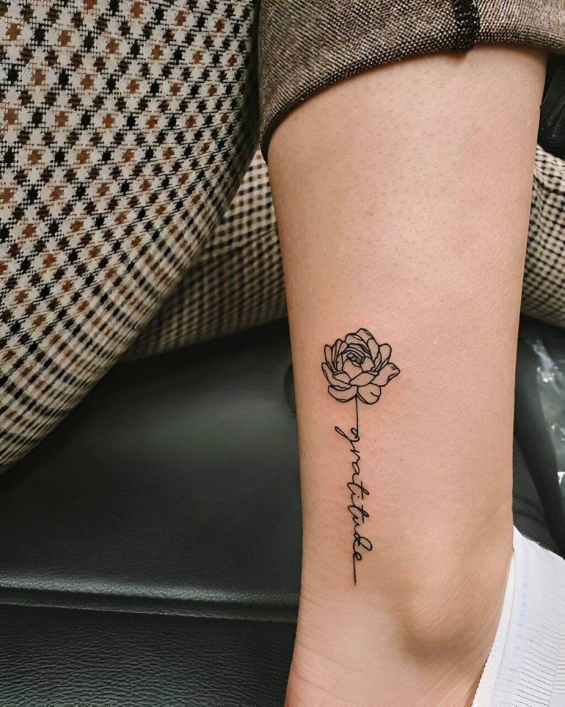 Mini Peony Tattoos