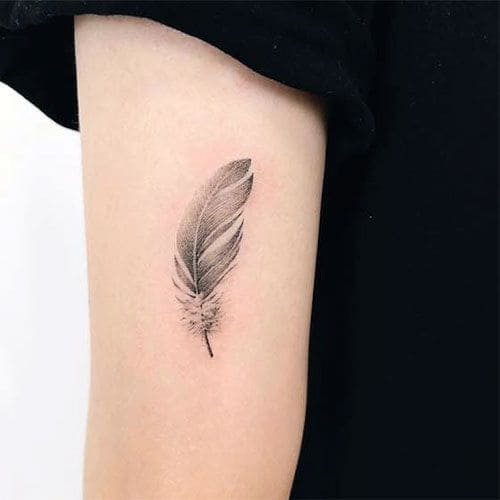 Minimal Feather Tattoo Designs