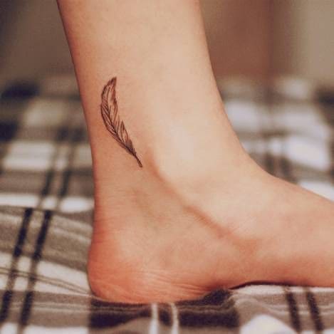 Minimal Feather Tattoo Designs
