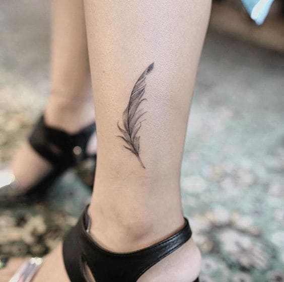 Minimal Feather Tattoo Designs