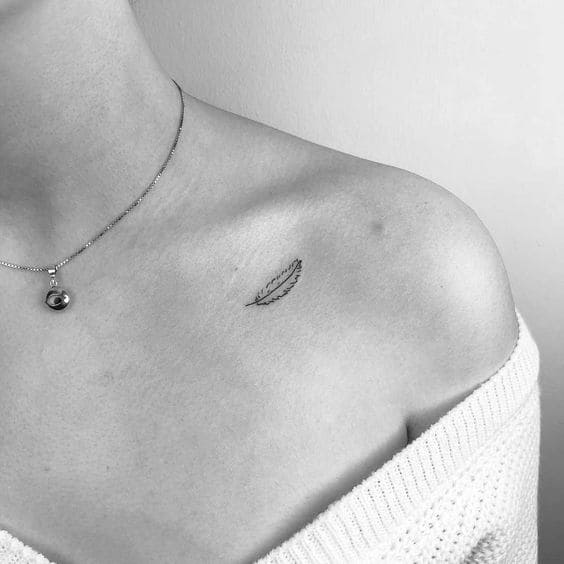 Minimal Feather Tattoo Designs