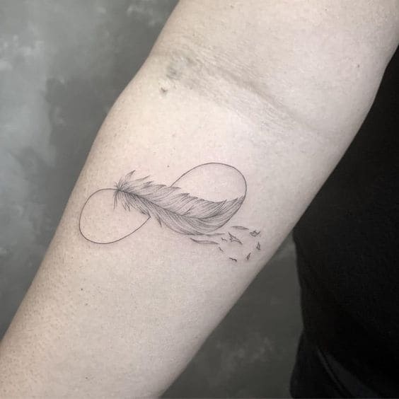 Minimal Feather Tattoo Designs