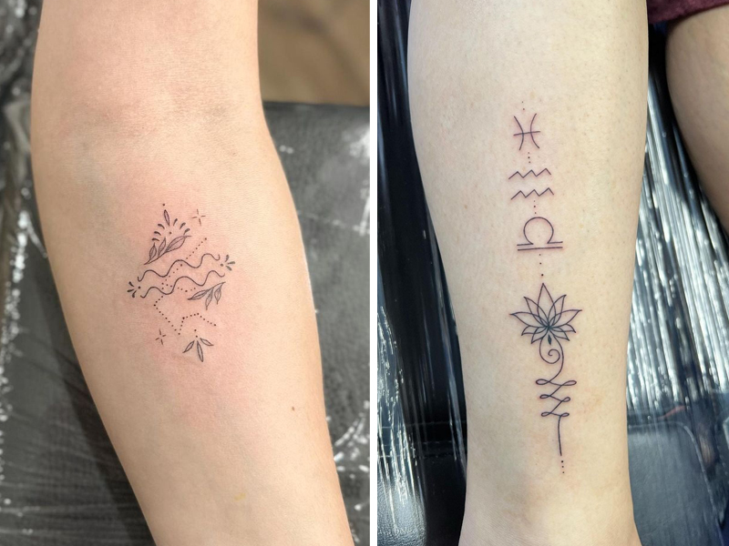  Minimal Yet Stunning Aquarius Tattoo Ideas
