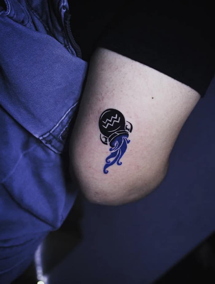  Minimal Yet Stunning Aquarius Tattoo Ideas