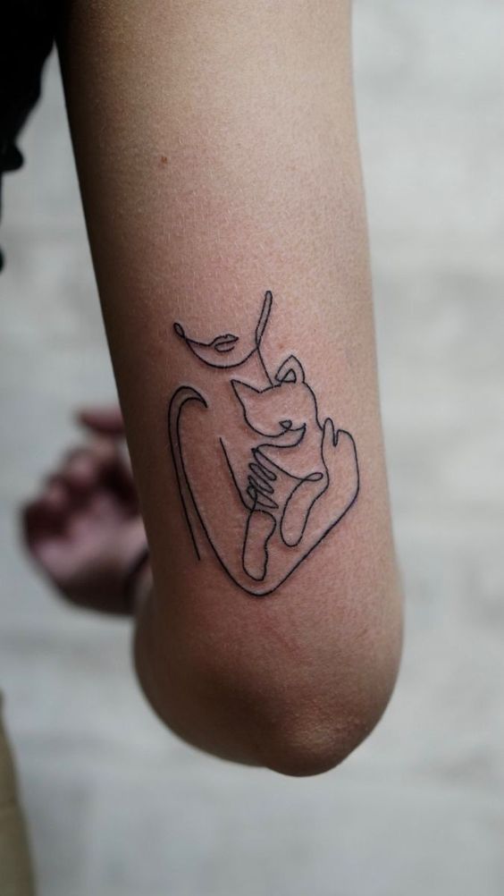 Minimalist Cat Outline Inks