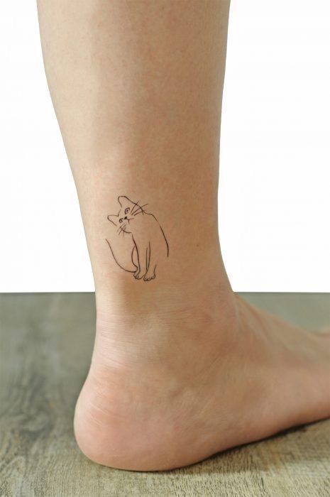 Minimalist Cat Outline Inks