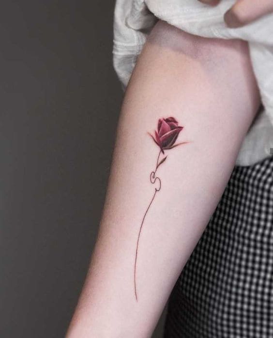 Minimalist Rose Tattoo Designs