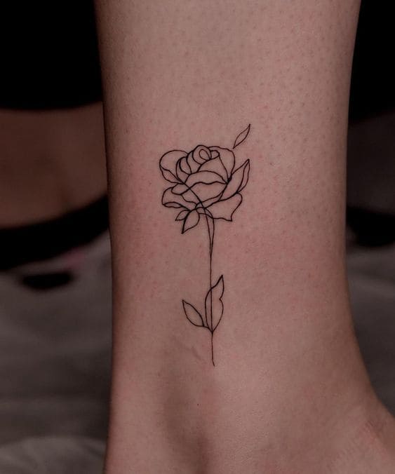 Minimalist Rose Tattoo Designs