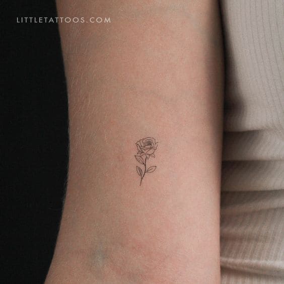 Minimalist Rose Tattoo Designs