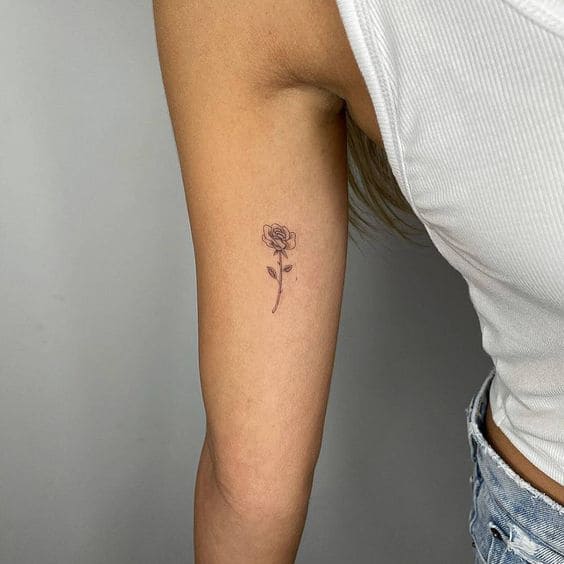 Minimalist Rose Tattoo Designs