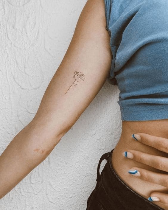 Minimalist Rose Tattoo Designs