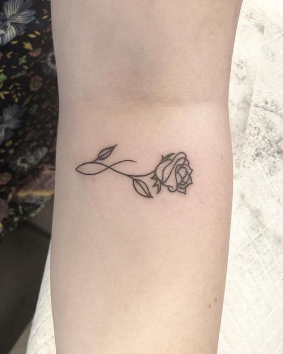Minimalist Rose Tattoo Designs