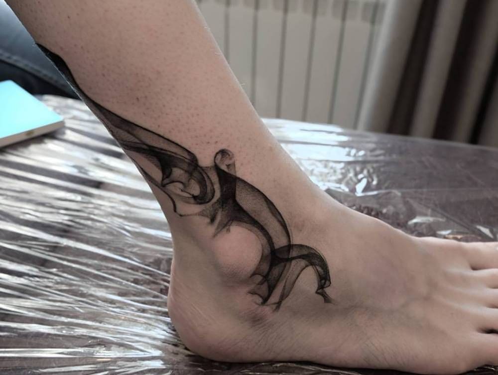 Modern Abstract Inks On Foot For Women