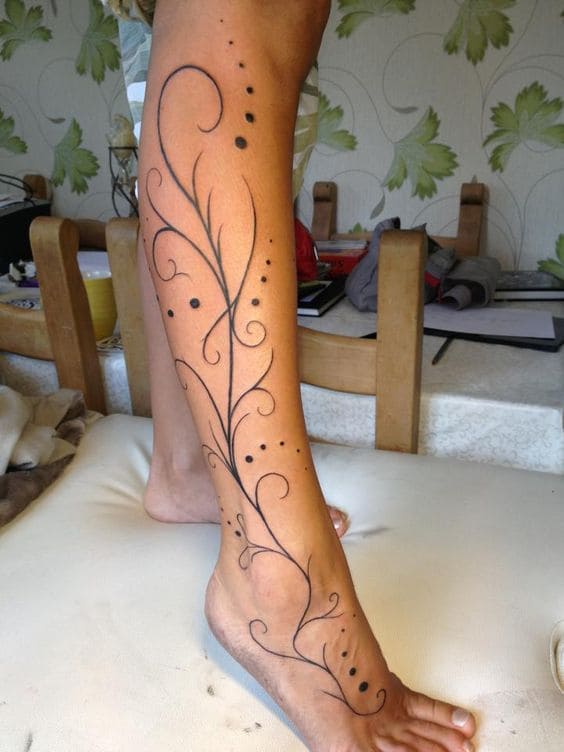 Modern Abstract Inks On Foot For Women
