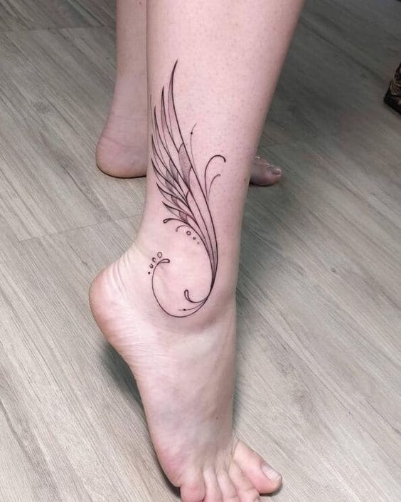 Modern Abstract Inks On Foot For Women