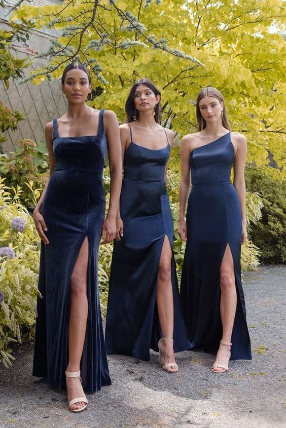 Navy Blue Bridesmaid Dresses