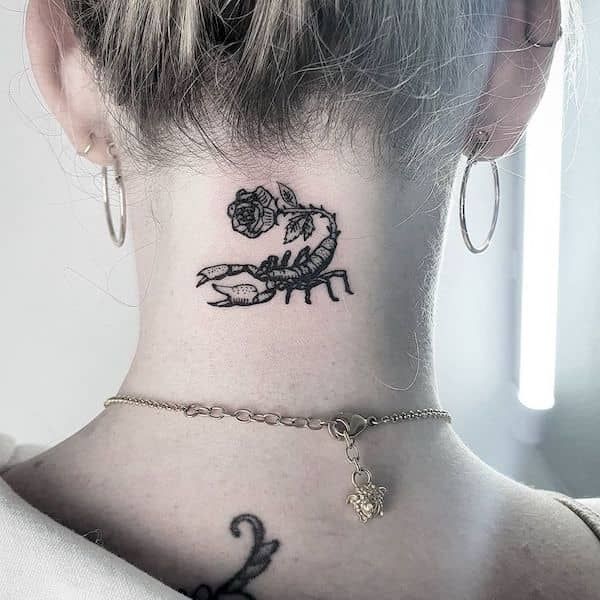 Neck Scorpio Tattoo Ideas