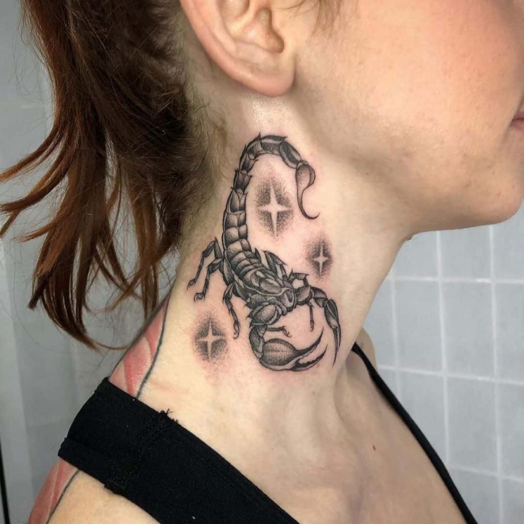 Neck Scorpio Tattoo Ideas