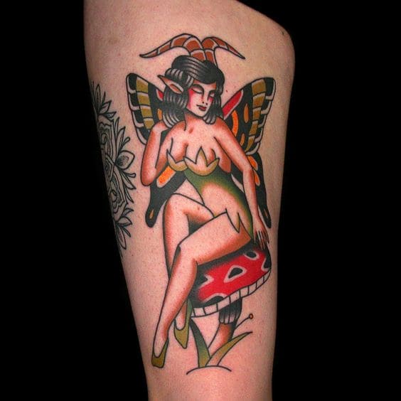 Neo Traditional Pixie Tattoo For Women Ideas