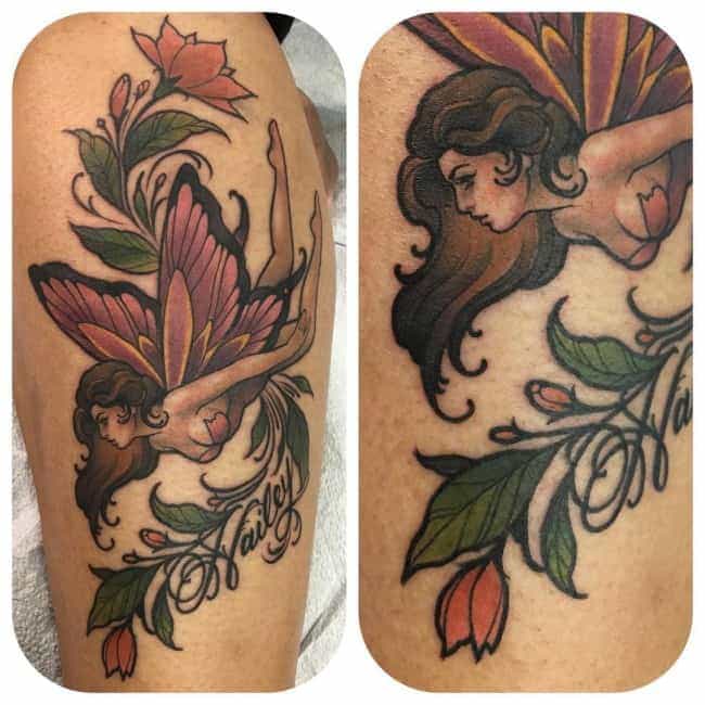 Neo Traditional Pixie Tattoo For Women Ideas