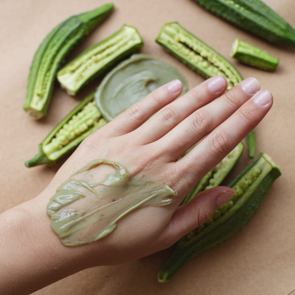 Okra-Infused Vaseline Hand Mask