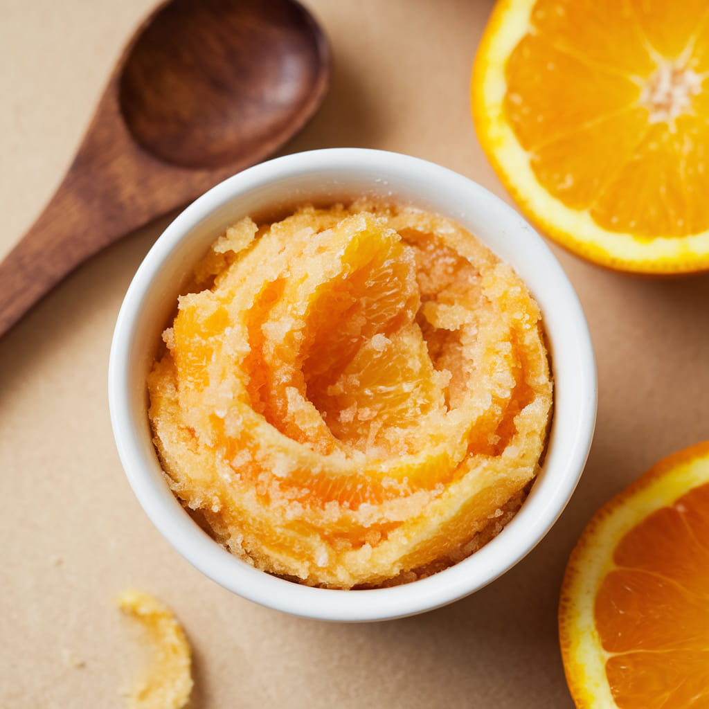 Orange Peel Nail Scrub for Natural Shine