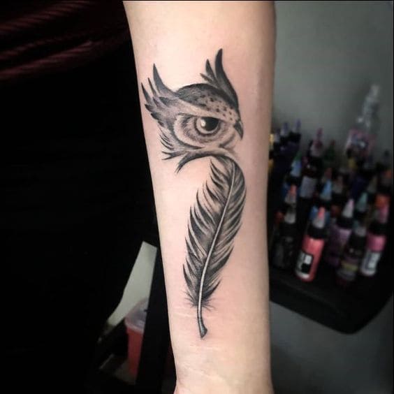Owl Feather Tats