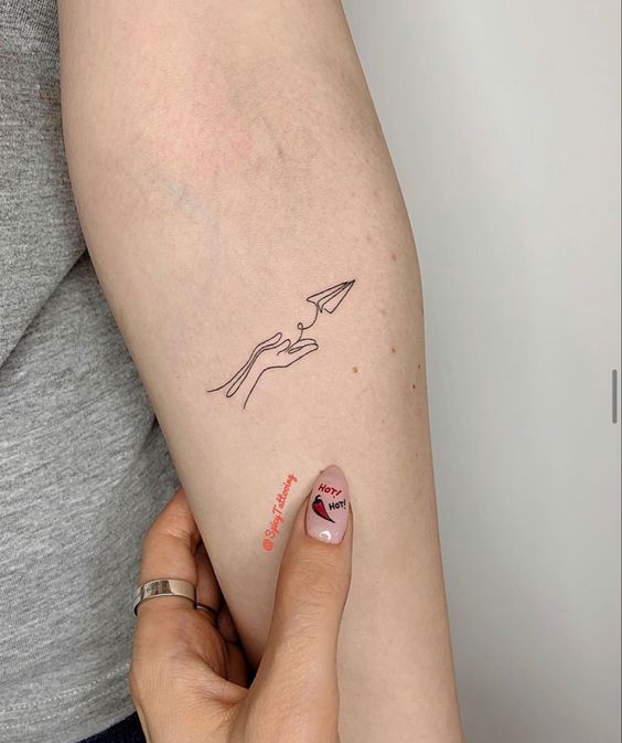Paper Plane Tattoo Designs