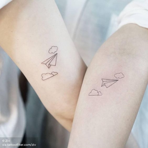 Paper Plane Tattoo Designs