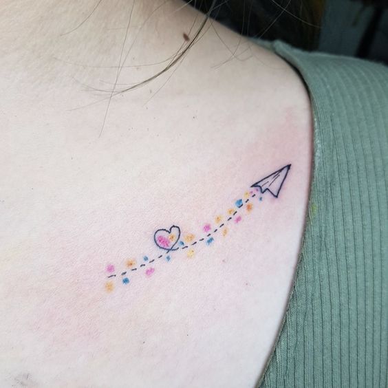 Paper Plane Tattoo Designs