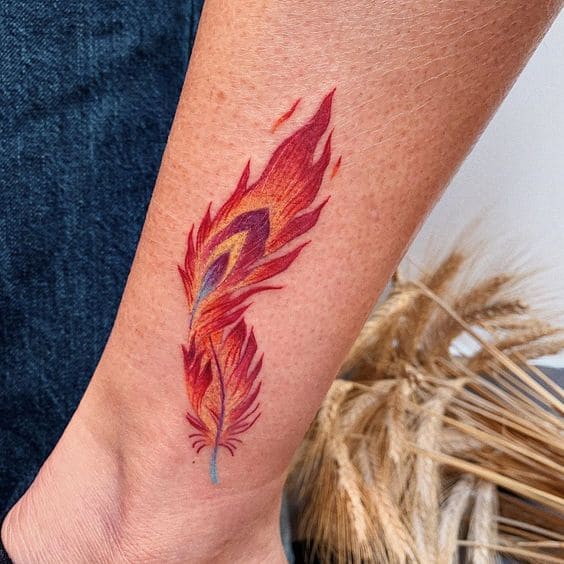 Phoenix Feather Tattoos