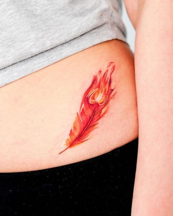 Phoenix Feather Tattoos