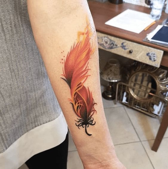 Phoenix Feather Tattoos