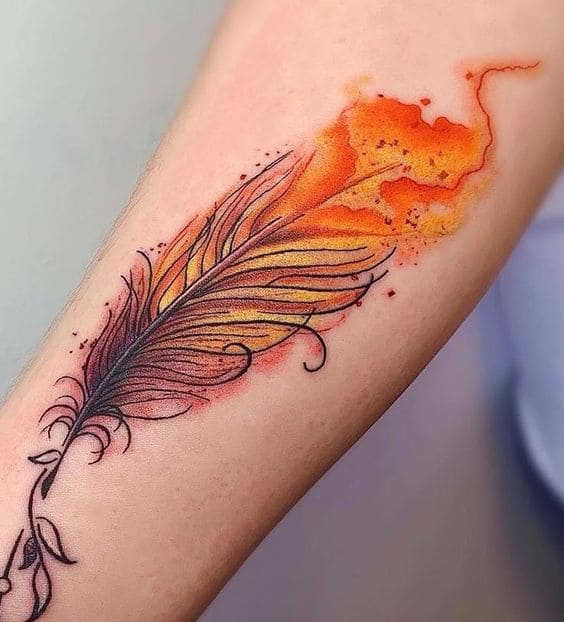 Phoenix Feather Tattoos