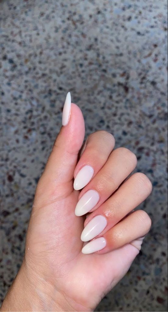Plain Milky Nails6