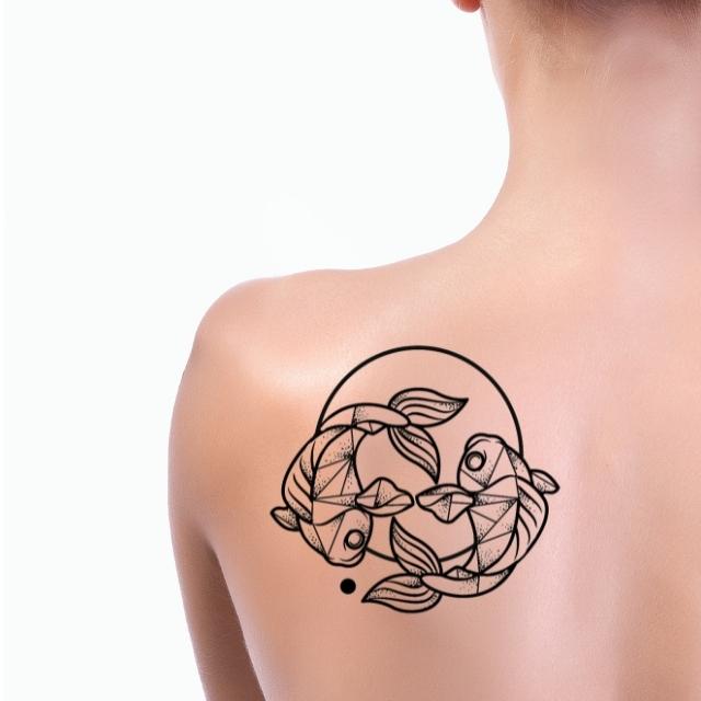 Pleasing Geometric Tattoos For Pisces
